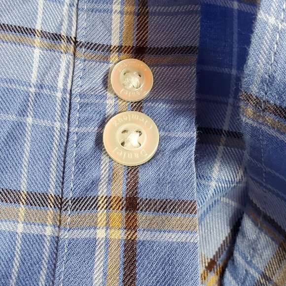 💎206 Daniel Cremieux Plaid Long-Sleeve Button-Front Woven Shirt - Picture 8 of 8
